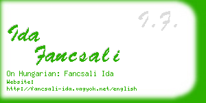 ida fancsali business card